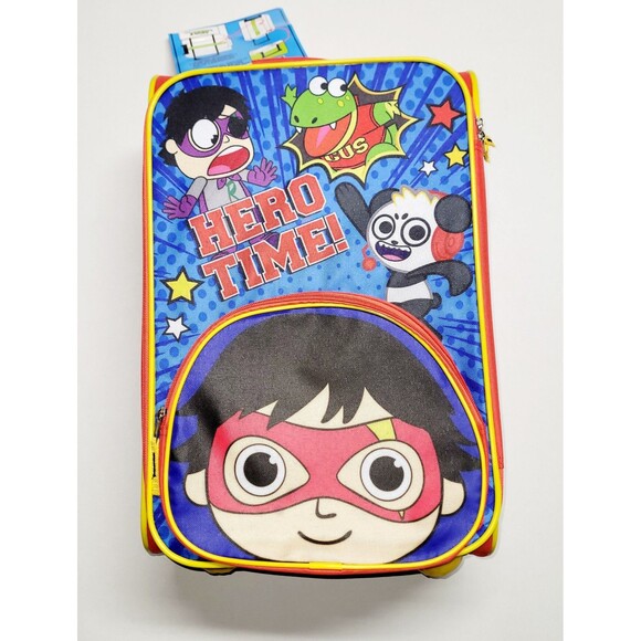 NWT Ryan's World Kids Carry-On Luggage With Wheels 20" Softside Trolley Suitcase - Picture 2 of 16